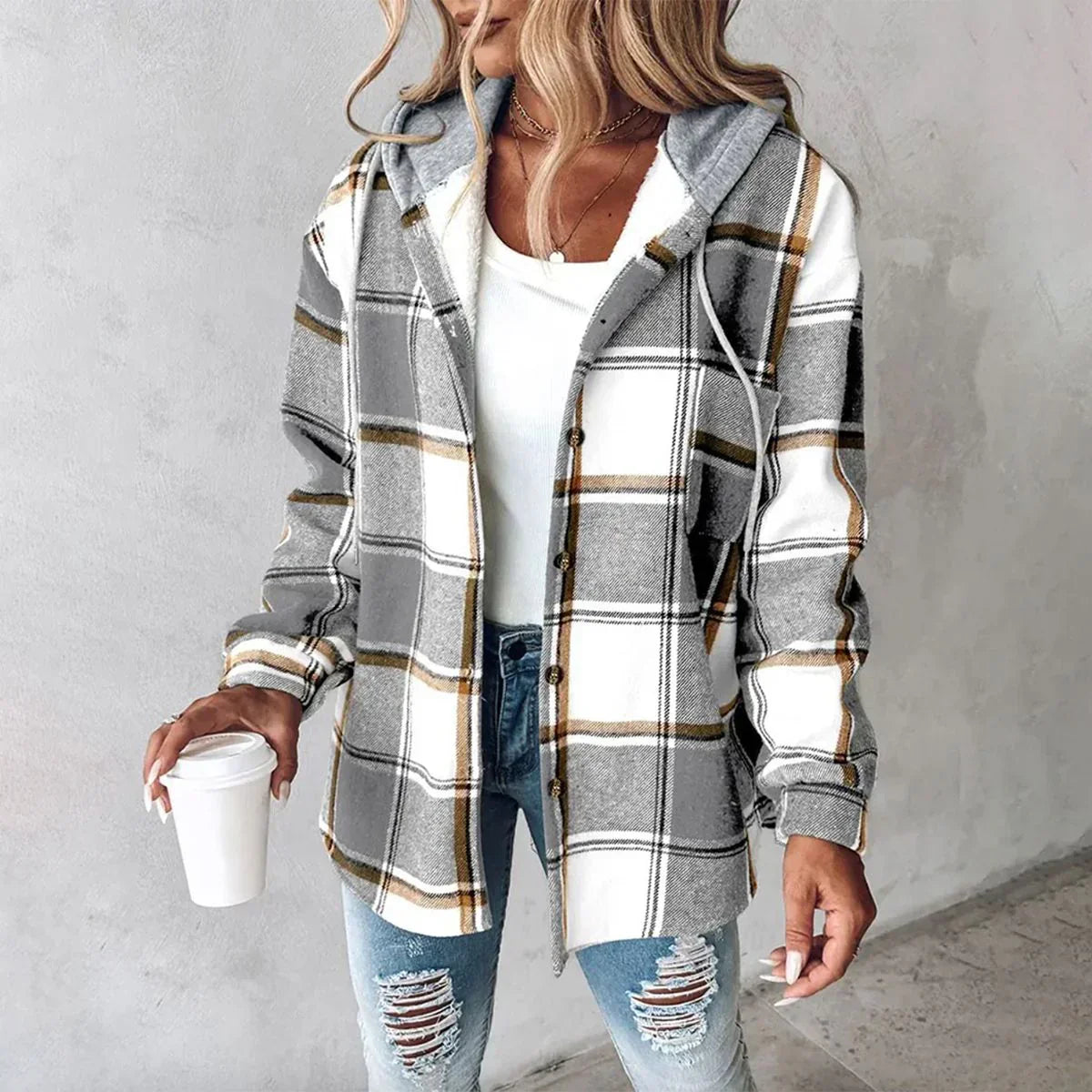 Mia - Lined plaid Jacket